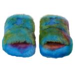 Меховые сандалии CELINE, мультиколор - фото 4