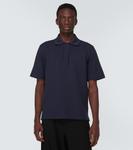 Рубашка-поло оверсайз из хлопкового джерси Lanvin, синий - фото 3