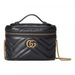 Сумка Gucci GG Marmont Mini Top Handle, черный - фото 2