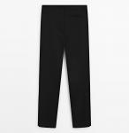 Брюки Massimo Dutti Linen Blend, черный - фото