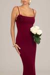 Платье WAL G TALL MARY ROSE TIE MAXI, Wine/Bordeaux - фото 5