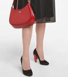 Атласные лодочки Prada, Nero + Rosso - фото 4