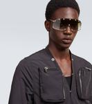 Солнцезащитные очки с шипами на оправе Rick Owens - фото 3