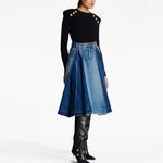 Свитер с плечевыми вставками BALMAIN, черный - фото 8