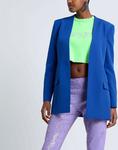 Блейзер Lapelless Blazer 8 By Yoox, ярко-синий - фото 2