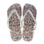 Женские серебряные пляжные шлепанцы на резиновой подошве BRASILERAS, серебро / серебро - фото 3