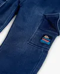 Детские джинсы с эластичной талией и карманами Boboli, синий - фото 3