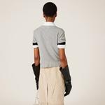 Футболка из джерси в рубчик Miu Miu, серый - фото 3