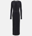 Платье макси из шелка с вырезами MAGDA BUTRYM, серый - фото