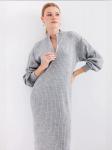 Bigdart Вязаное платье в сером цвете - фото 4