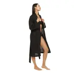 Халат H&M Home Washed Linen, черный - фото 8