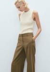 Брюки Mango MID-RISE, Khaki - фото 4