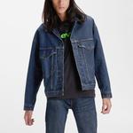 Куртка Men's Levis lapel Button Denim Jacket Blue, синий - фото 4