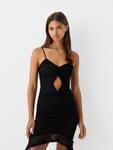 Мини платье Bershka Dress, черный - фото 2