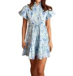 Платье-рубашка с поясом в синем цвете Sail to Sable - фото 3