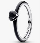 Кольцо Pandora Black Chakra Heart, серебро/черный - фото