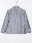 Блейзер в полоску Isaia Kids, синий - фото 2