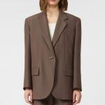 Пиджак Weekend Max Mara с одной пуговицей и спущенным плечом WEEKEND MaxMara, Chocolate - фото 2