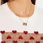 COACH Латунное ожерелье женское черное - фото 6