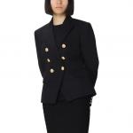 BALMAIN Двубортный шерстяной пиджак, Black - фото 8