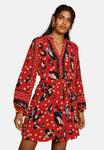 Платье Love & Roses REGULAR FIT , Red Animal/Red - фото