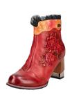 Кожаные ботильоны LAURA VITA, красный - фото