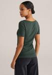 Футболка WE Fashion Basic T-shirt, Dark Green - фото 3