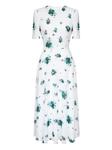 POST MERIDIEM платье миди с цветочным принтом, белый - фото