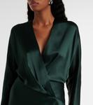 Шелковое атласное платье-халат The Sei, Hunter - фото 4