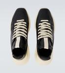 Кожаные кроссовки Geth Runner Rick Owens, Black/Black/Milk/Milk - фото 4
