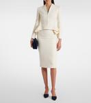 Букле юбка-карандаш Roland Mouret, кремовый - фото 2