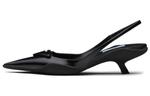 Кроссовки 30mm sling-back pumps brushed leather 'black' Prada, черный - фото 2