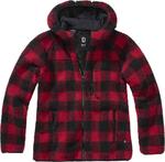 Женская куртка из флиса Тедди Brandit, красный/черный - фото