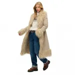 Пальто Superdry Long Afghan, бежевый - фото 4