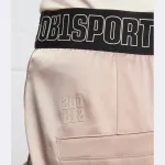 Атласные брюки свободного кроя Marc Cain, бежевый - фото 3