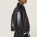 Рубашка из наппы plongé MIU MIU, черное - фото 4