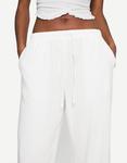 Брюки Bershka WITH AN ELASTICATED WAISTBAND, White - фото 3