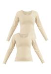 Топ Normani Long sleeved top, Beige - фото 4