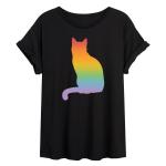 Футболка Oversize Junior's Rainbow Cat Licensed Character - фото