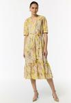 Дневное платье MIT PUFF-ÄRMELN comma, желтый - фото 3