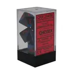 Набор Poly Set Black & Starlight с красным (7), Dice - Gemini - Poly Sets (Chessex) - фото