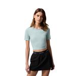 Кроп-топ с логотипом на поясе Calvin Klein, черный - фото 5