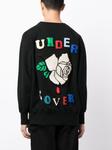 Undercover patch-lettering cotton sweatshirt, черный - фото 4