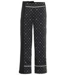 Брюки из эластичной шерсти в горошек с высокой талией Monse, Midnight Black - фото