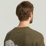 Свитер G-Star Sprayed 89 Relaxed, зеленый - фото 5