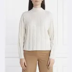 Шерстяной свитер-картал Marella, бежевый - фото