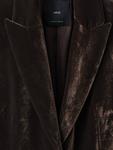 Комби бархатный блейзер Mango, Dark Brown - фото 8