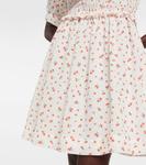 Мини-платье из жоржета со сборками See By Chloé, White Red - фото 5