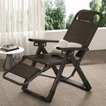 Складное кресло-шезлонг из искусственного ротанга с регулируемой спинкой и подножкой - фото 7