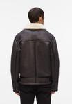 Куртка KARL LAGERFELD MONOGRAM SHEARLING, Black Coffee/Dark Brown - фото 3